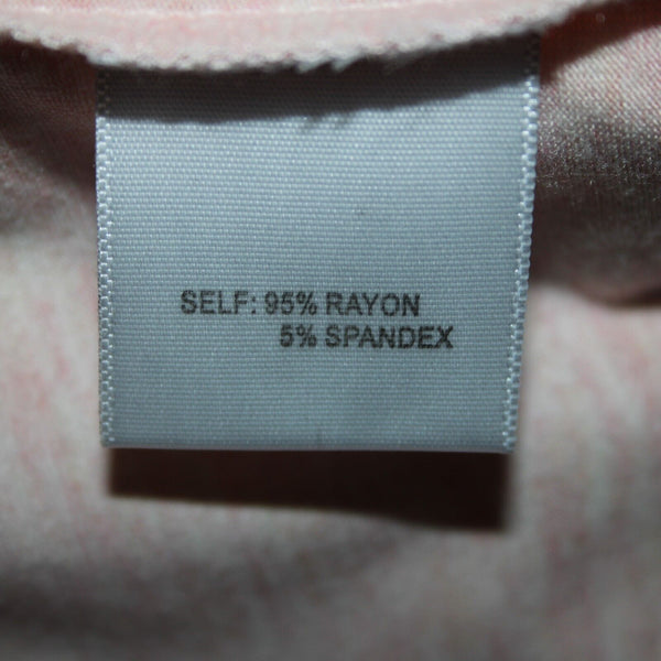 Rose + Olive NEW Sz S Light Pink Heathered Gold Shimmer V Neck Rayon Spandex Top