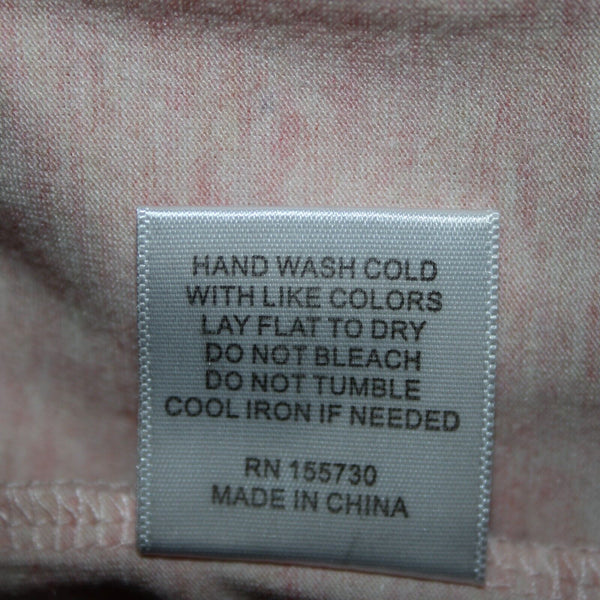 Rose + Olive NEW Sz S Light Pink Heathered Gold Shimmer V Neck Rayon Spandex Top