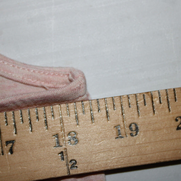 Rose + Olive NEW Sz S Light Pink Heathered Gold Shimmer V Neck Rayon Spandex Top