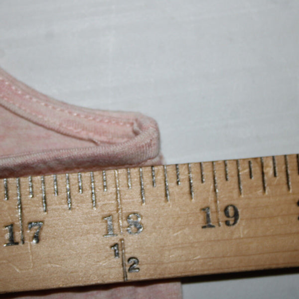 Rose + Olive NEW Sz S Light Pink Heathered Gold Shimmer V Neck Rayon Spandex Top