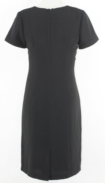 Componix Vtg Sz 6 Black Bead Embellished Bodice Polyester Acetate Lined Dress