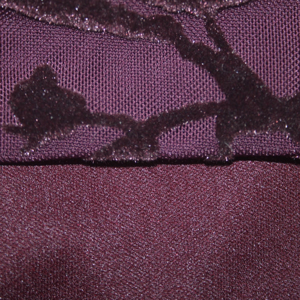 Lauren Ralph Lauren Dress NEW $175 Sz 12 Purple Velour Detail Lined Nylon Dress