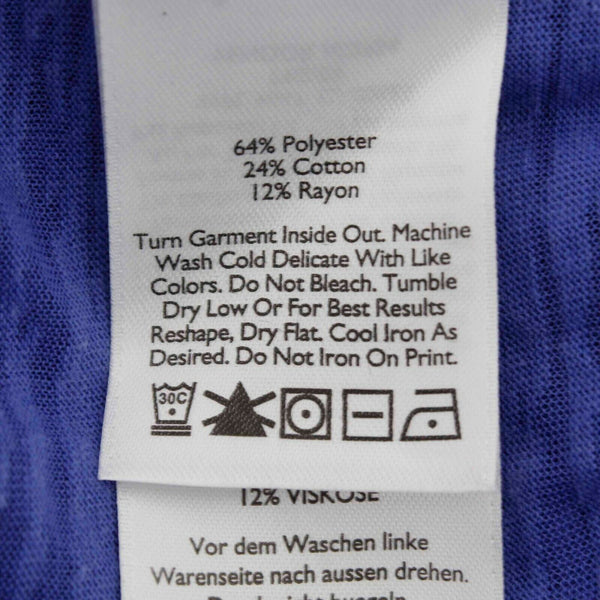 Eddie Bauer NEW $50 Sz XS Blue Iris Burnout Wrap Poly Cotton Rayon Top