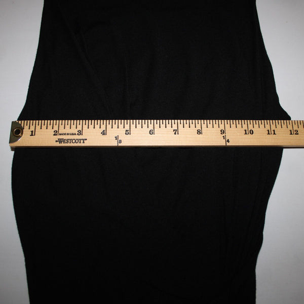 T Alexander Wang Sz L Black Sleeveless Ruched No Fabric Label Dress