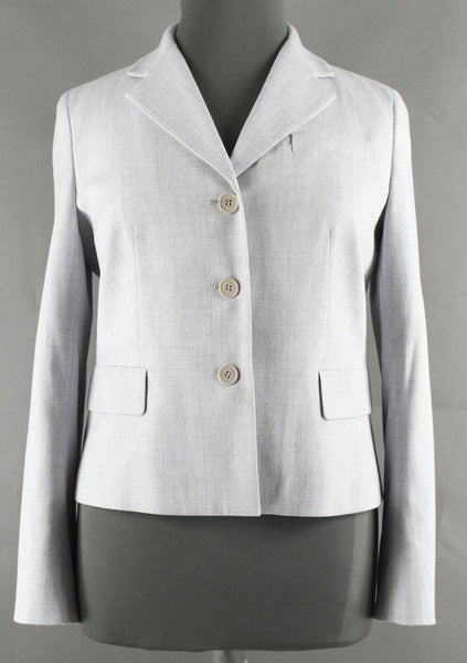 Talbots NEW $199 Sz 16 Gray Kate Fit Lined Wool Spandex Polyester Jacket