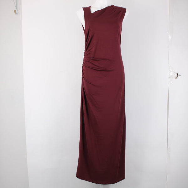 Cider Dress NEW Sz XL Burgundy Red Side Ruching Sleeveless Recycled Poly Dress