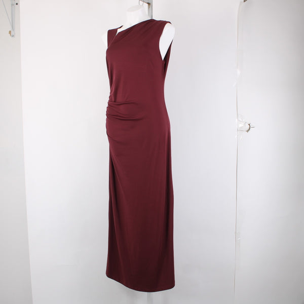 Cider Dress NEW Sz XL Burgundy Red Side Ruching Sleeveless Recycled Poly Dress