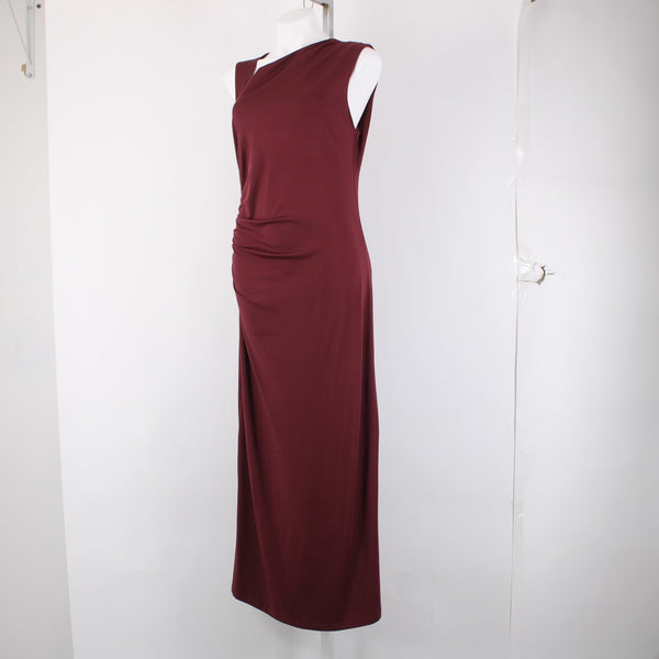 Cider Dress NEW Sz XL Burgundy Red Side Ruching Sleeveless Recycled Poly Dress