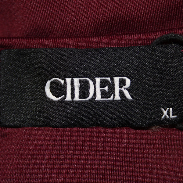 Cider Dress NEW Sz XL Burgundy Red Side Ruching Sleeveless Recycled Poly Dress