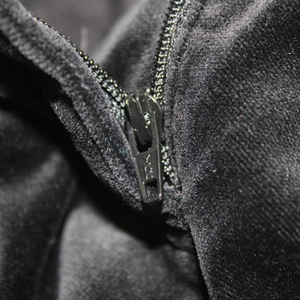 Eileen Fisher Sz S X 32 Black Velour Low Rise Pockets Cotton Tencel Pant