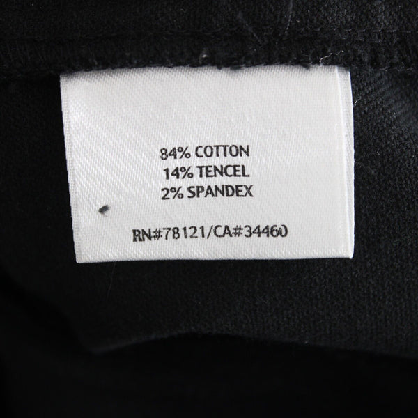 Eileen Fisher Sz S X 32 Black Velour Low Rise Pockets Cotton Tencel Pant