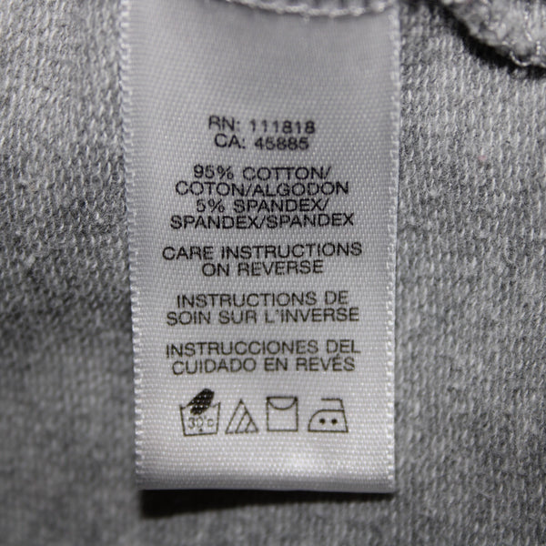 Michael Kors Sz L Gray V Neck Pocket Short Sleeve Hooded Cotton Spandex Sweater