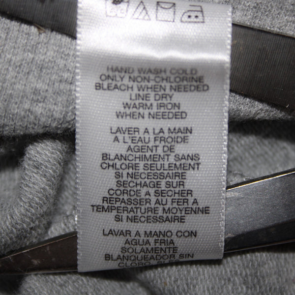 Michael Kors Sz L Gray V Neck Pocket Short Sleeve Hooded Cotton Spandex Sweater