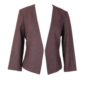 Express NEW Sz 6 Purple Lined 3/4 Sleeve Polyester Cotton Blazer Jacket