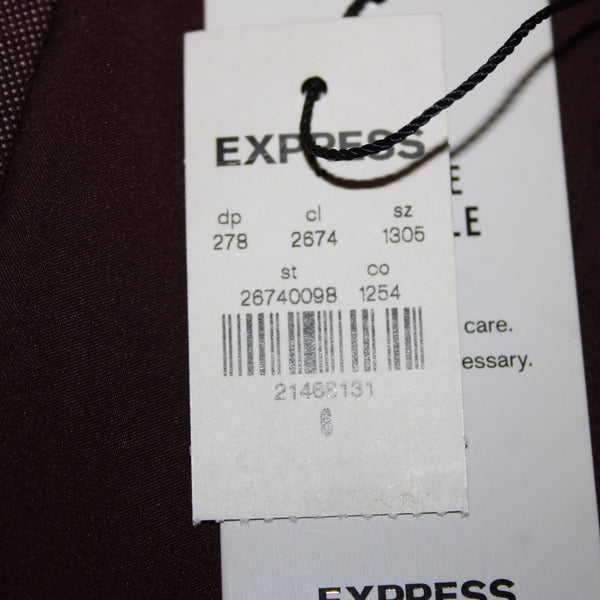 Express NEW Sz 6 Purple Lined 3/4 Sleeve Polyester Cotton Blazer Jacket