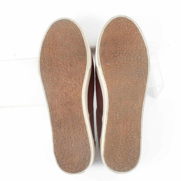 Superga Sz 10 Burgundy 1.5in Platform Slip On Wool Blend Casual Shoes