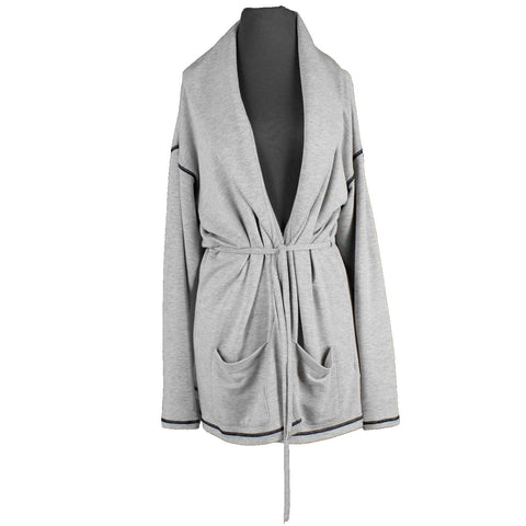 Lauren Ralph Lauren Sz L Gray Black Pockets Collared Viscose Polyester Jacket