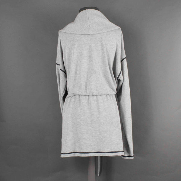 Lauren Ralph Lauren Sz L Gray Black Pockets Collared Viscose Polyester Jacket
