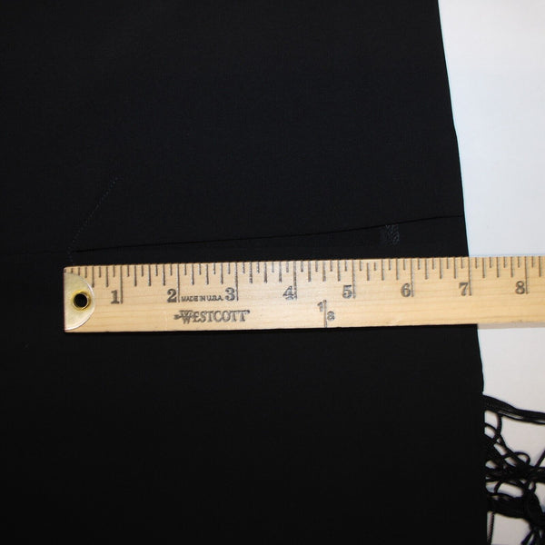 Calvin Klein Sz 4 Black Waterfall Fringe Asymm Polyester Spandex Pencil Skirt