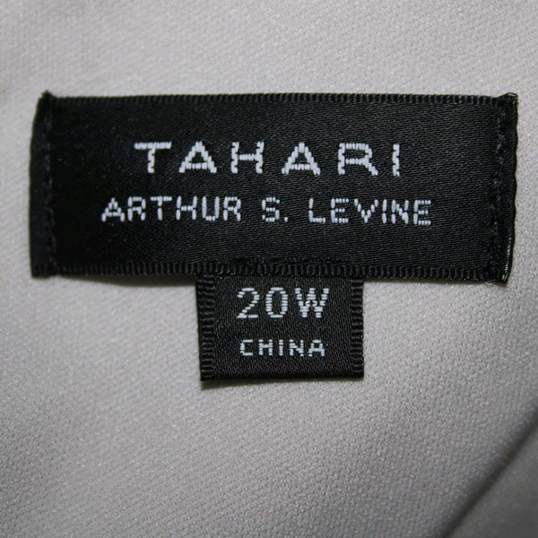 Tahari NEW $158 Rena Sz 20W Tan Multi Color Embroidered Lace Poly Rayon Dress