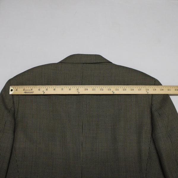 Oscar De La Renta Sz 42R Brown Tan Herringbone Traveler Worsted 2 Button Blazer