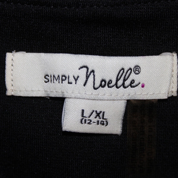 Simply Noelle Pant NEW $40 Sz L XL x 31 Black Pull On Skinny Poly Spandex Pant