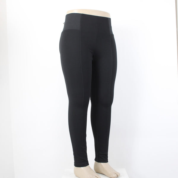 Simply Noelle Pant NEW $40 Sz L XL x 31 Black Pull On Skinny Poly Spandex Pant