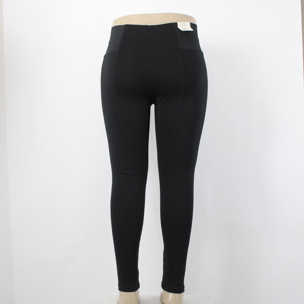 Simply Noelle Pant NEW $40 Sz L XL x 31 Black Pull On Skinny Poly Spandex Pant