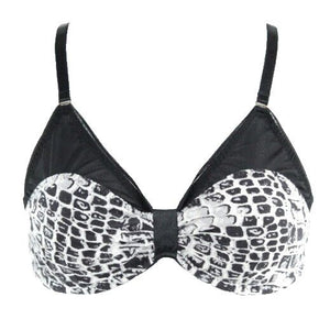 Underprotection NEW $64 Sz M Black Gray Cream Selma Bamboo Blend Bra