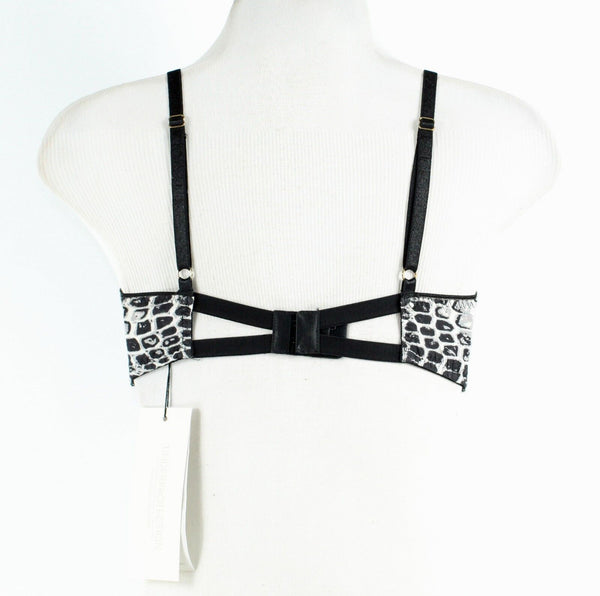 Underprotection NEW $64 Sz M Black Gray Cream Selma Bamboo Blend Bra
