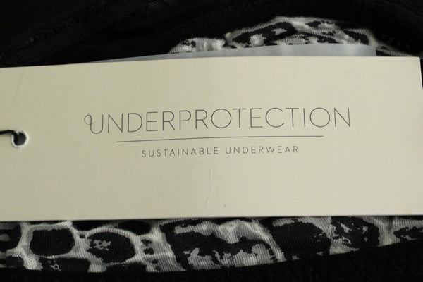 Underprotection NEW $64 Sz M Black Gray Cream Selma Bamboo Blend Bra