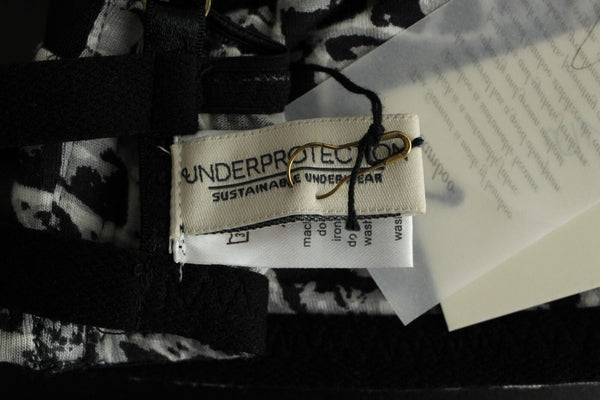 Underprotection NEW $64 Sz M Black Gray Cream Selma Bamboo Blend Bra