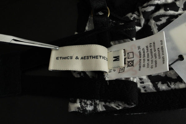 Underprotection NEW $64 Sz M Black Gray Cream Selma Bamboo Blend Bra