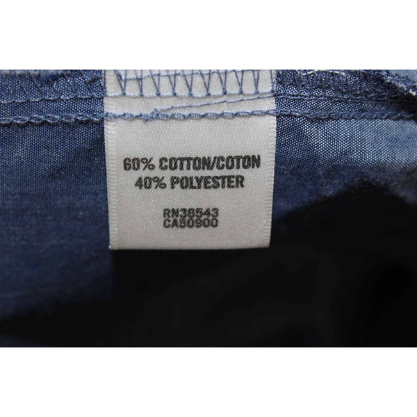 Van Heusen NEW XXS Blue Cotton Polyester Blend Tab Sleeve Top