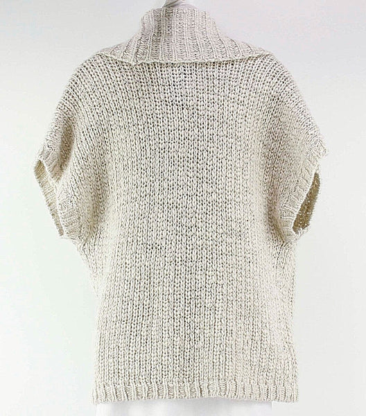 Ann Taylor NEW $98 Sz XS/S Beige Acrylic Wool Alpaca Large Knit Cardigan