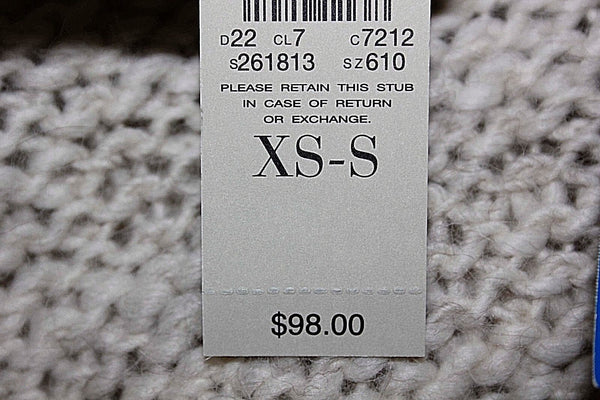 Ann Taylor NEW $98 Sz XS/S Beige Acrylic Wool Alpaca Large Knit Cardigan