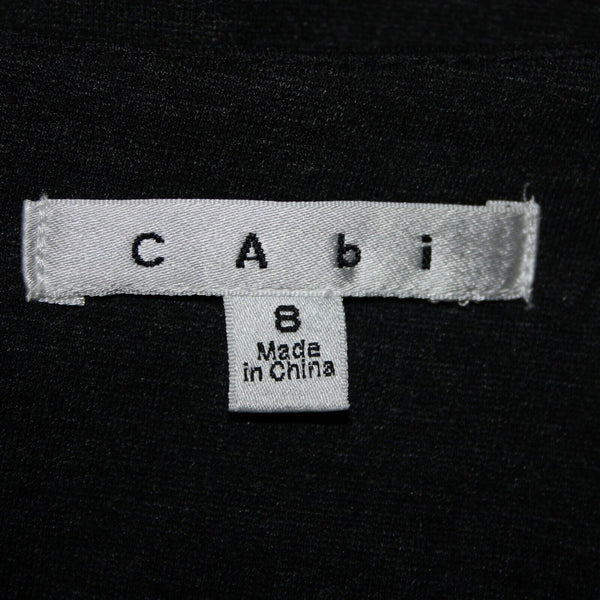 Cabi Sz 6 Charcoal Black Unlined Hook Eye Rayon Nylon Spandex Woven Knit Skirt
