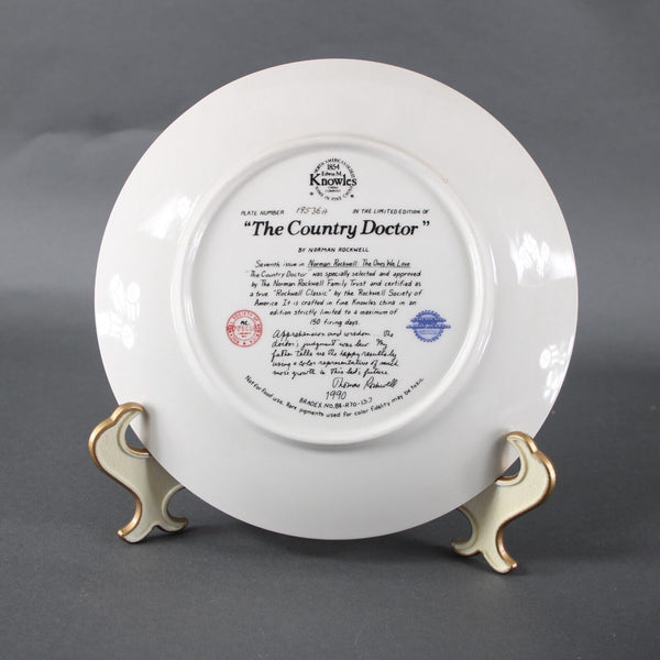 Edwin M Knowles 1854 The Country Doctor By Norman Rockwell #19536A Plate