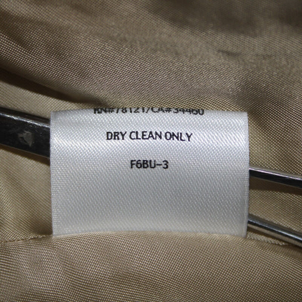 Eileen Fisher Petite Sz S Tan Collared Pockets Lined Wool Nylon Rayon Jacket