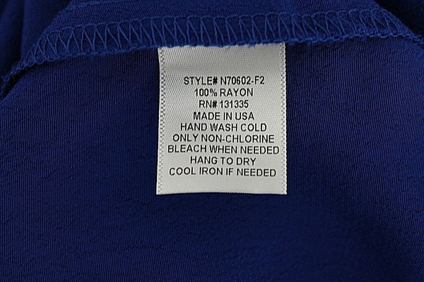 Socialite NEW Size L Royal Blue Button Back Cropped 100% Rayon Top