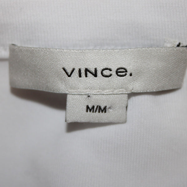 Vince Dress NEW $225 Sz M White Bodycon Ruched Long Cotton Spandex Sexy Dress