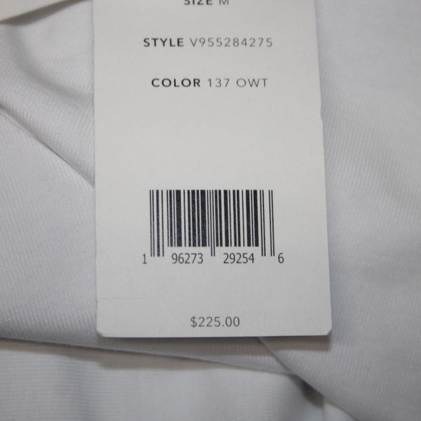 Vince Dress NEW $225 Sz M White Bodycon Ruched Long Cotton Spandex Sexy Dress