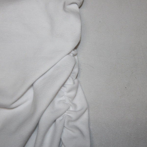 Vince Dress NEW $225 Sz M White Bodycon Ruched Long Cotton Spandex Sexy Dress