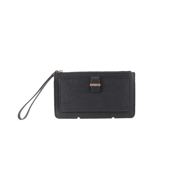 Kate Spade Wallet 7 x 4 x 1 Black Gold Hardware Inner Card Slots Leather Wallet