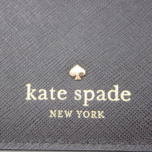 Kate Spade Wallet 7 x 4 x 1 Black Gold Hardware Inner Card Slots Leather Wallet