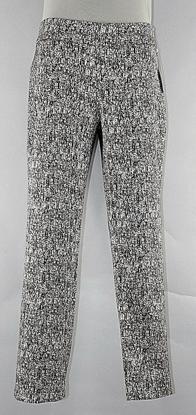 Nic Zoe NEW $128 6 x 28 Black Taupe Cotton Polyester Spandex Pant