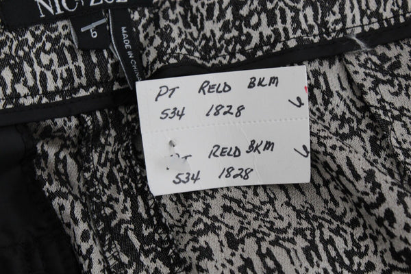 Nic Zoe NEW $128 6 x 28 Black Taupe Cotton Polyester Spandex Pant