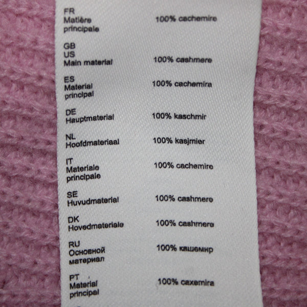 Maje Turtleneck Sweater Sz 1 Cotton Candy Pink Knit Hi Lo 100% Cashmere Sweater