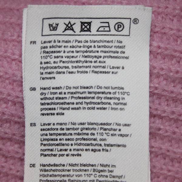 Maje Turtleneck Sweater Sz 1 Cotton Candy Pink Knit Hi Lo 100% Cashmere Sweater