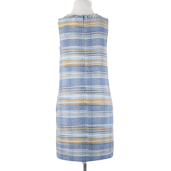 Akemi + Kin NEW $148 Sz 0 Blue Yellow Multi Pocket Polyester Acrylic Shift Dress